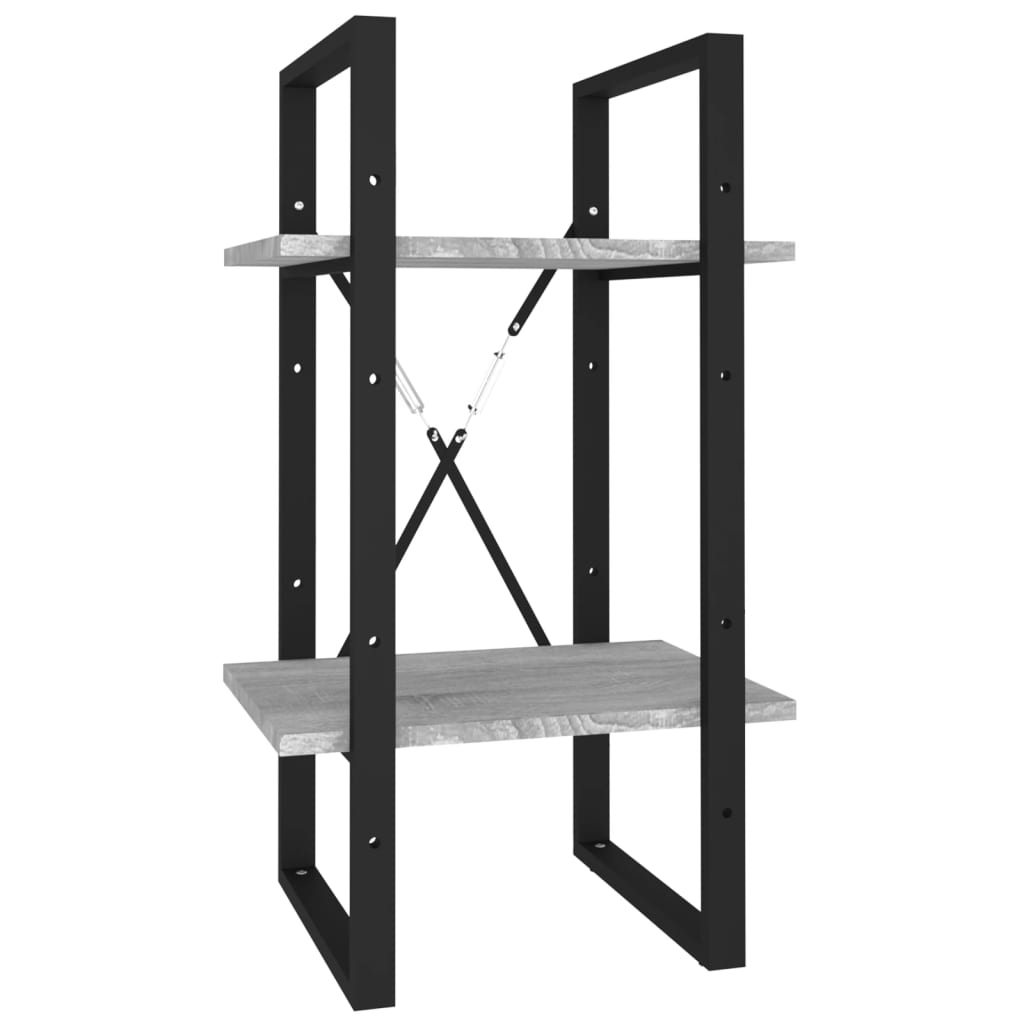 Bibliothèque 2 niveaux Sonoma gris 40x30x70cm Bois d'ingénierie - XIOS