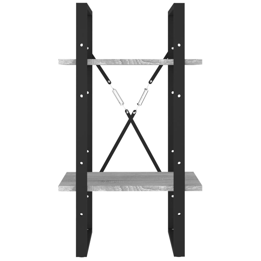 Bibliothèque 2 niveaux Sonoma gris 40x30x70cm Bois d'ingénierie - XIOS