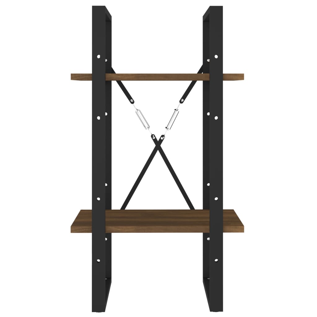 Bibliothèque 2 niveaux Chêne brun 40x30x70 cm Bois d'ingénierie - XIOS