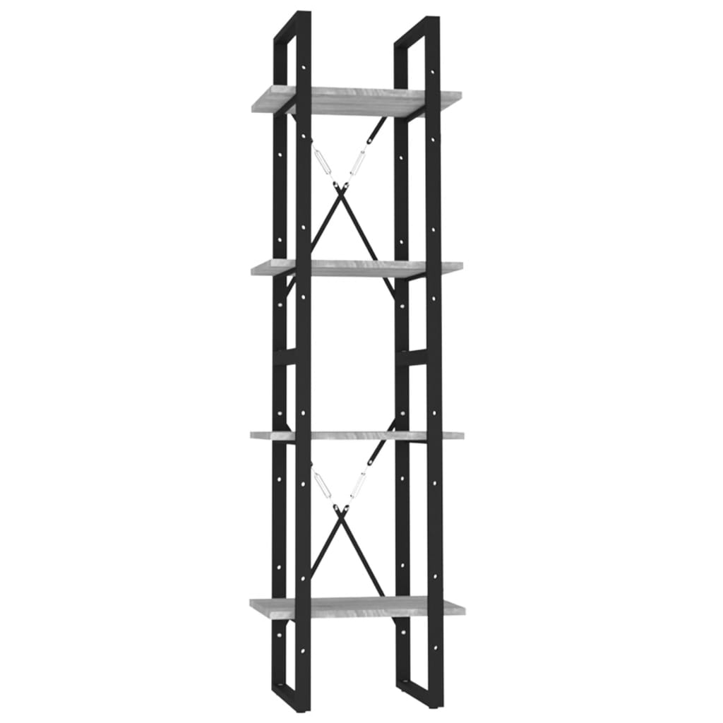 Bibliothèque 4 niveaux Sonoma gris 40x30x140 cm Bois - XIOS