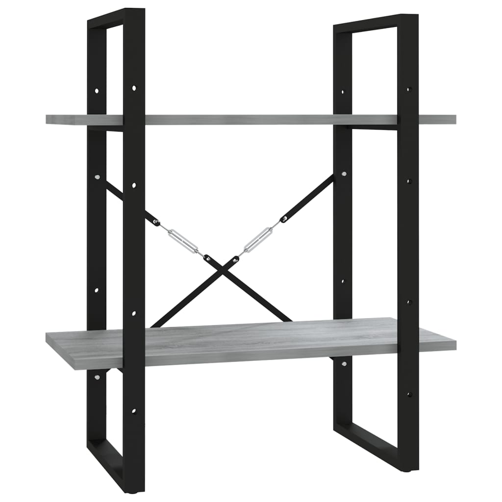 Bibliothèque 2 niveaux Sonoma gris 60x30x70cm Bois d'ingénierie - XIOS