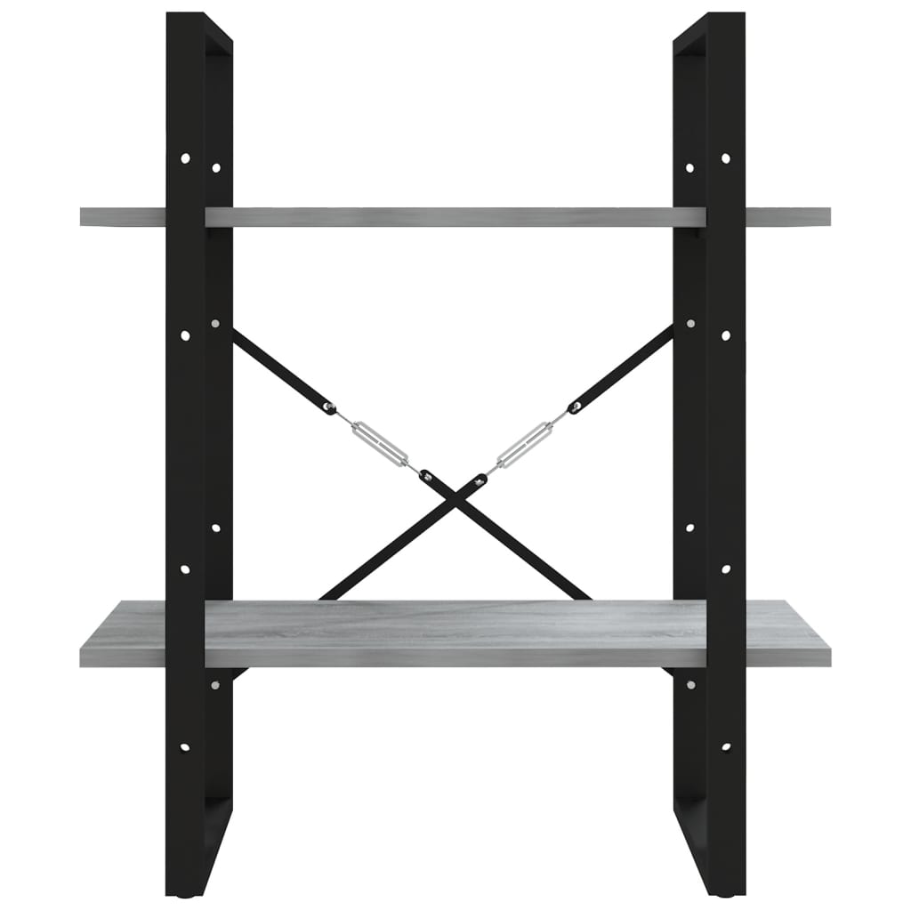 Bibliothèque 2 niveaux Sonoma gris 60x30x70cm Bois d'ingénierie - XIOS