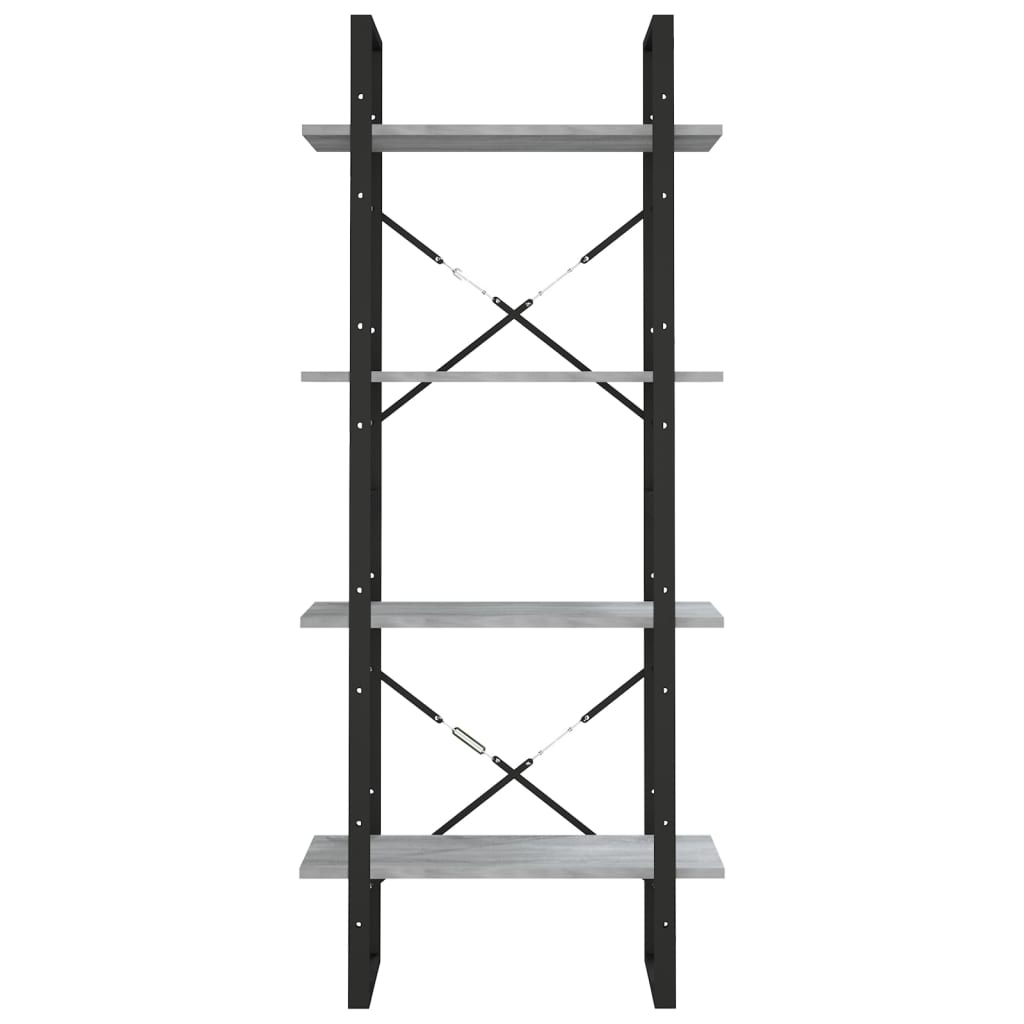 Bibliothèque 4 niveaux Sonoma gris 60x30x140 cm - XIOS