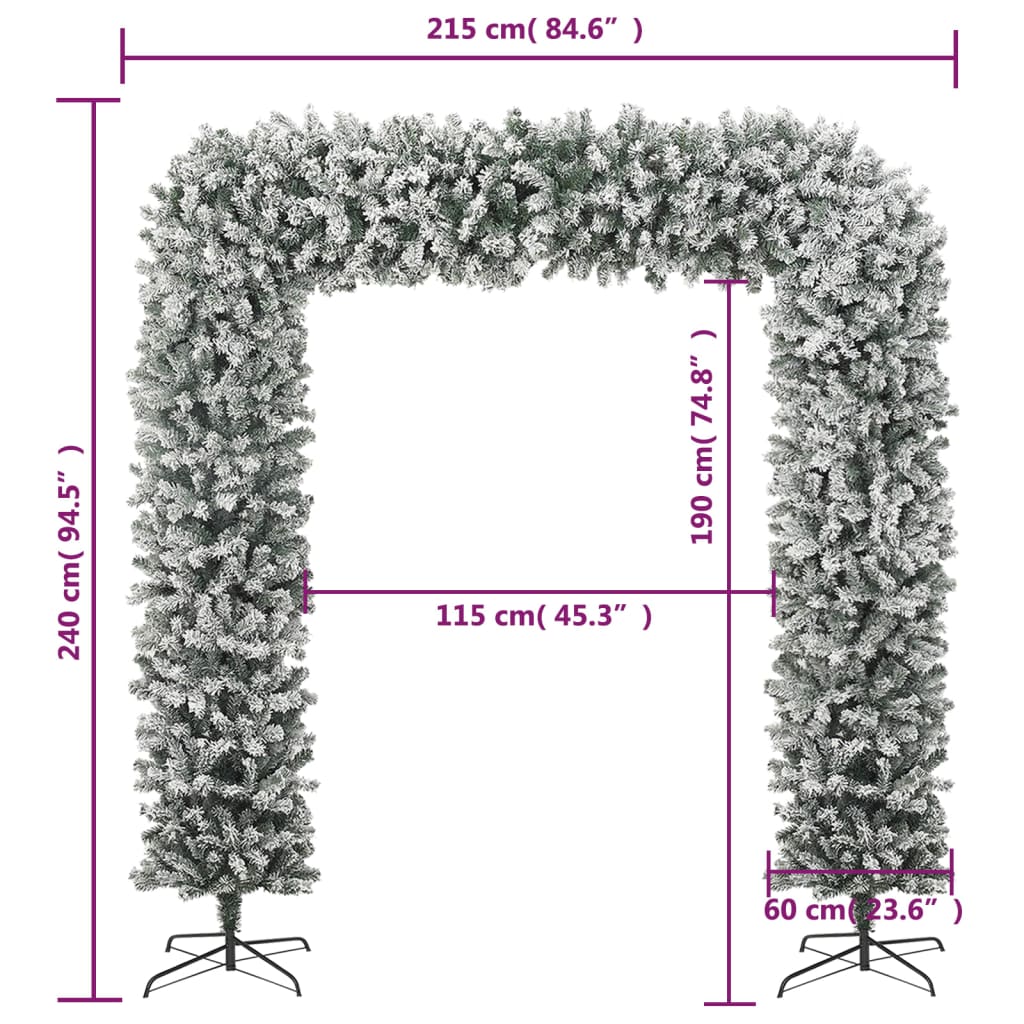 Arche de sapin de Noël à flocons de neige 240 cm - XIOS