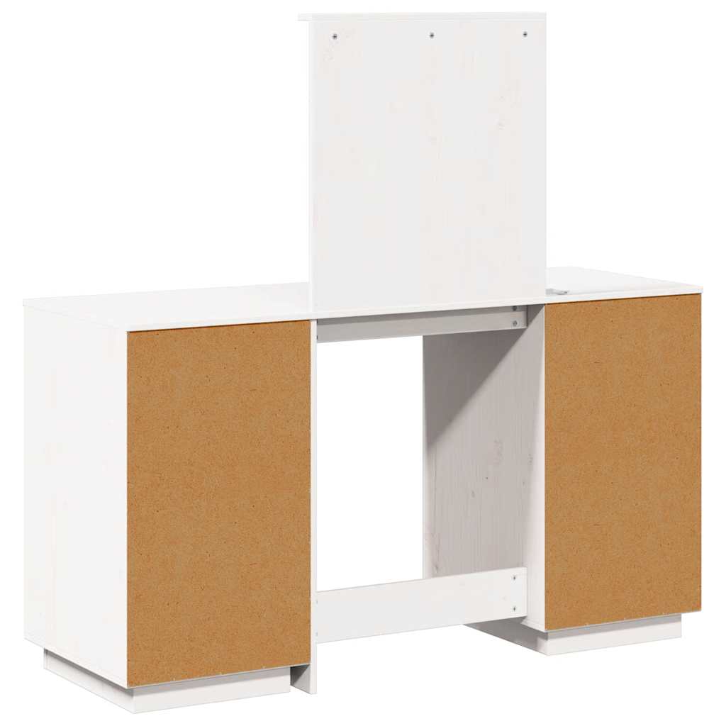 Ensemble de coiffeuse avec LED Blanc Bois de pin solide - XIOS