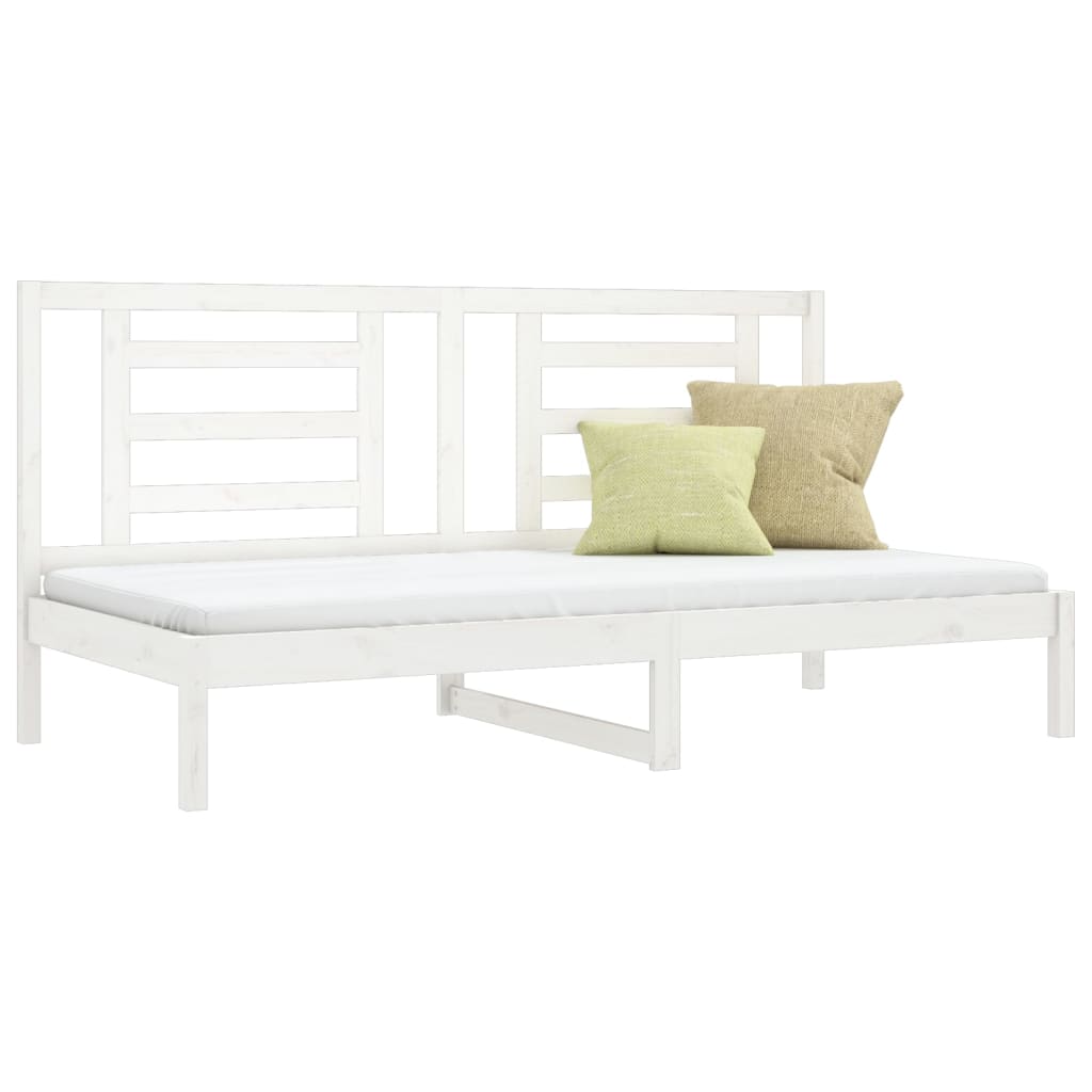 Lit de jour sans matelas blanc 80x200 cm bois de pin massif - XIOS