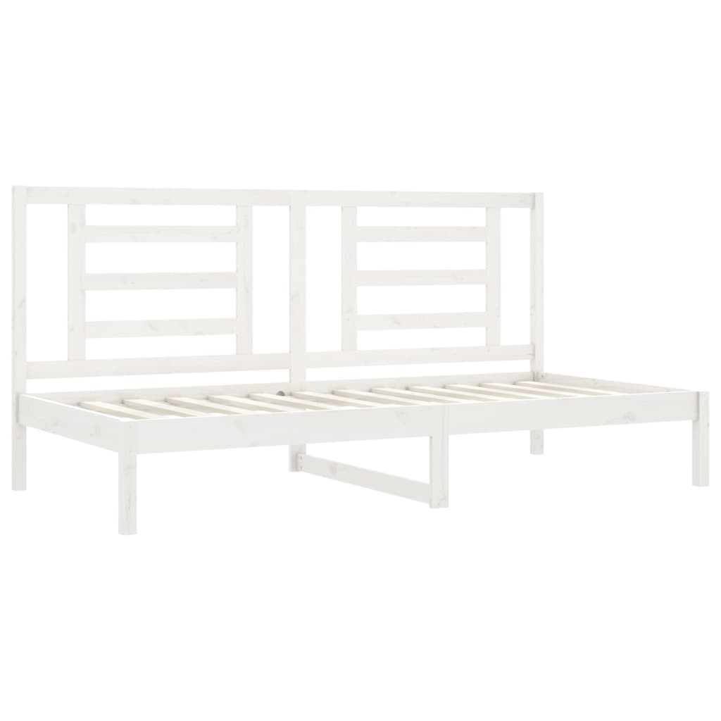 Lit de jour sans matelas blanc 80x200 cm bois de pin massif - XIOS
