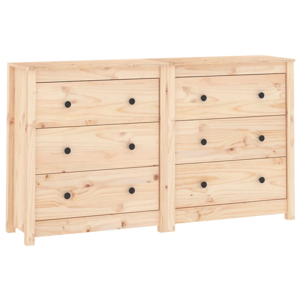 Buffet 140x35x80 cm Bois massif de pin - XIOS