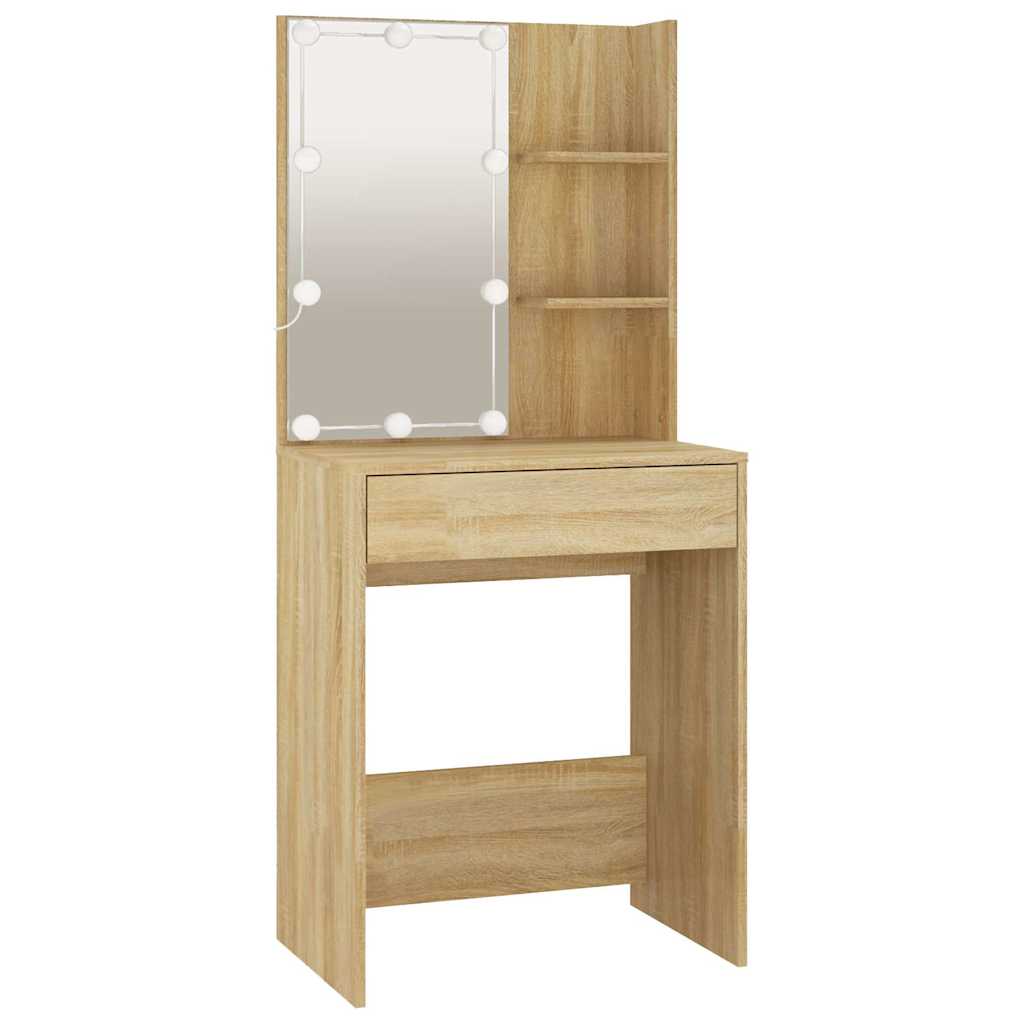 Ensemble de coiffeuse avec LED Chêne Sonoma Bois d'ingénierie - XIOS