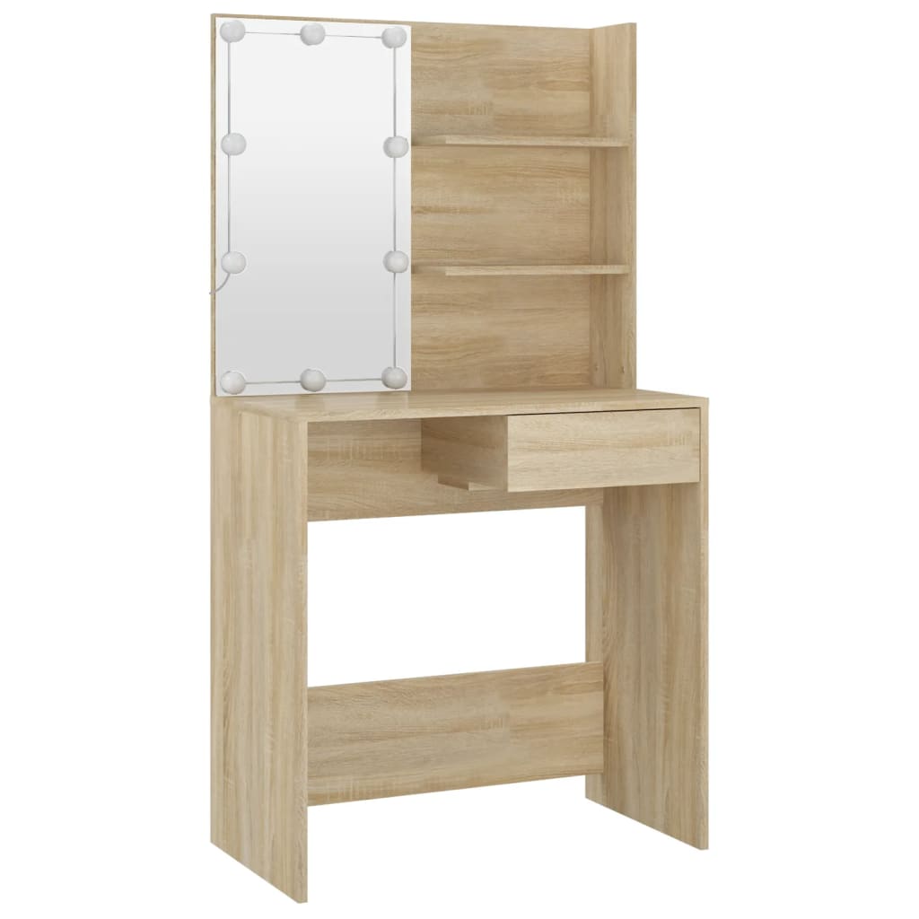 Ensemble de coiffeuse avec LED Chêne Sonoma Bois d'ingénierie - XIOS