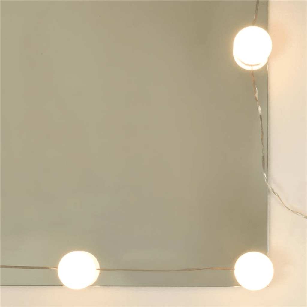 Ensemble de coiffeuse avec LED Gris béton Bois d'ingénierie - XIOS