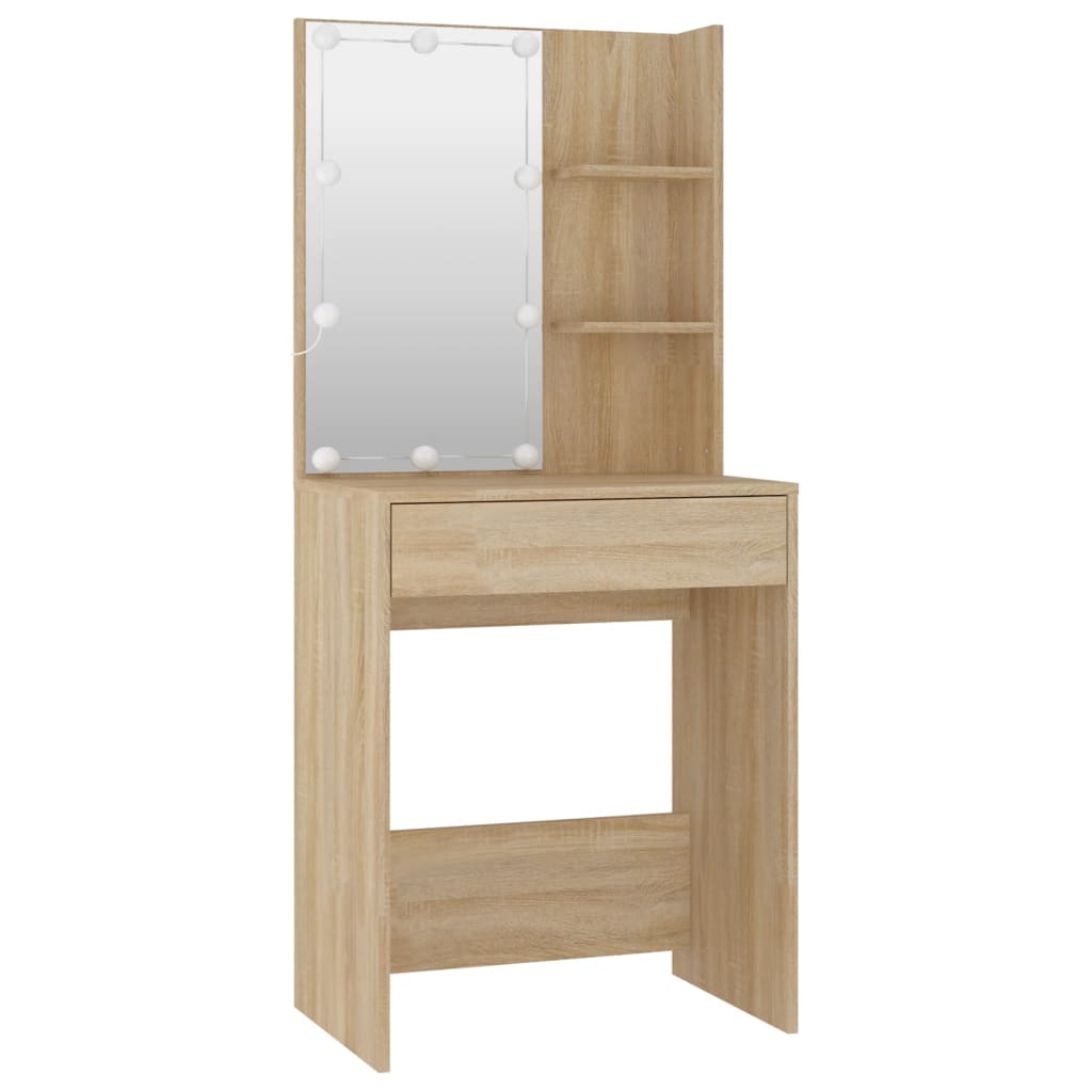 Ensemble de coiffeuse avec LED Chêne sonoma Bois d'ingénierie - XIOS