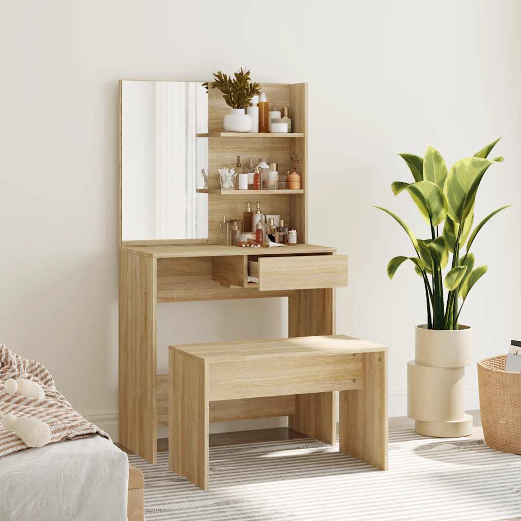 Ensemble de coiffeuse Chêne Sonoma 74,5x40x141 cm - XIOS