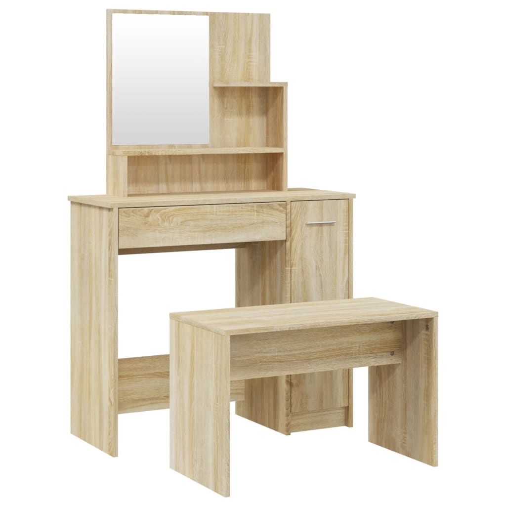 Ensemble de coiffeuse Chêne Sonoma 86,5x35x136 cm - XIOS