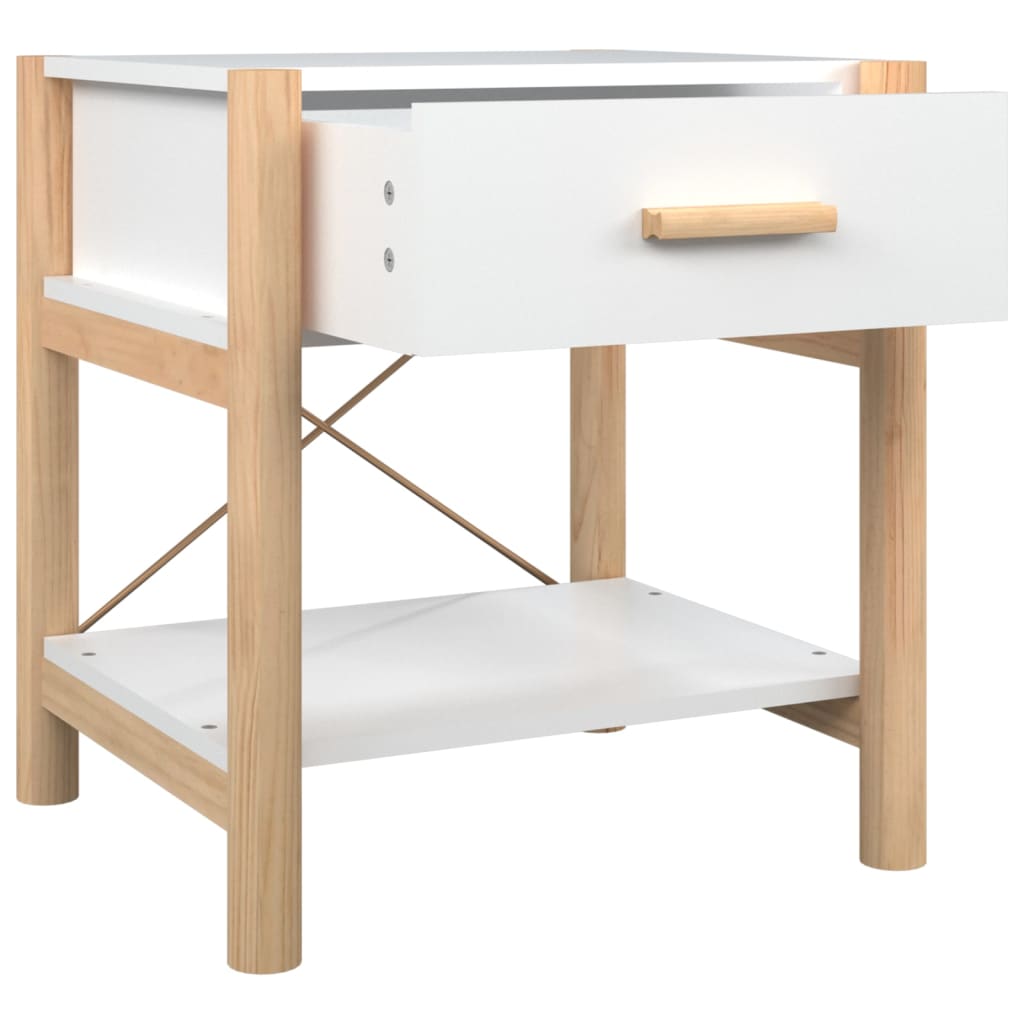 Tables de chevet 2 pcs Blanc 42x38x45 cm Bois d’ingénierie - XIOS