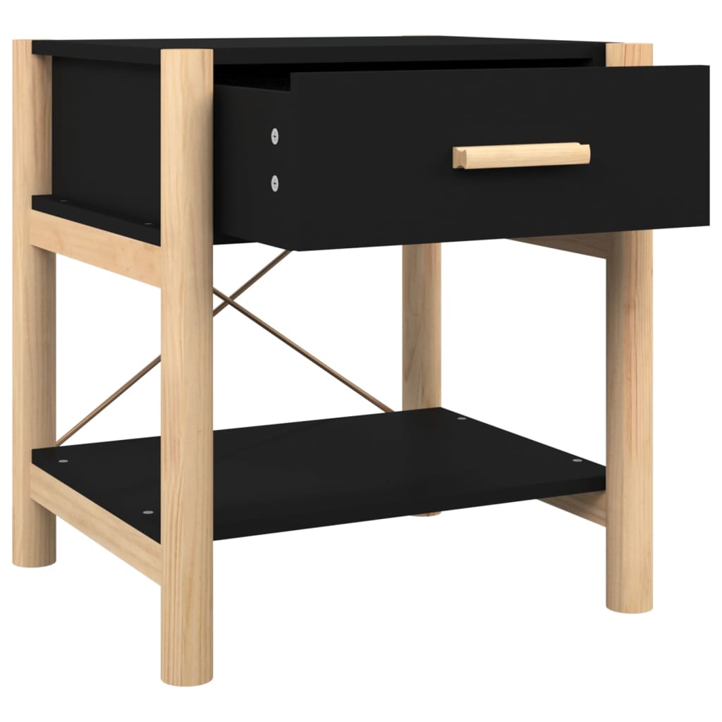 Tables de chevet 2 pcs Noir 42x38x45 cm Bois d’ingénierie - XIOS