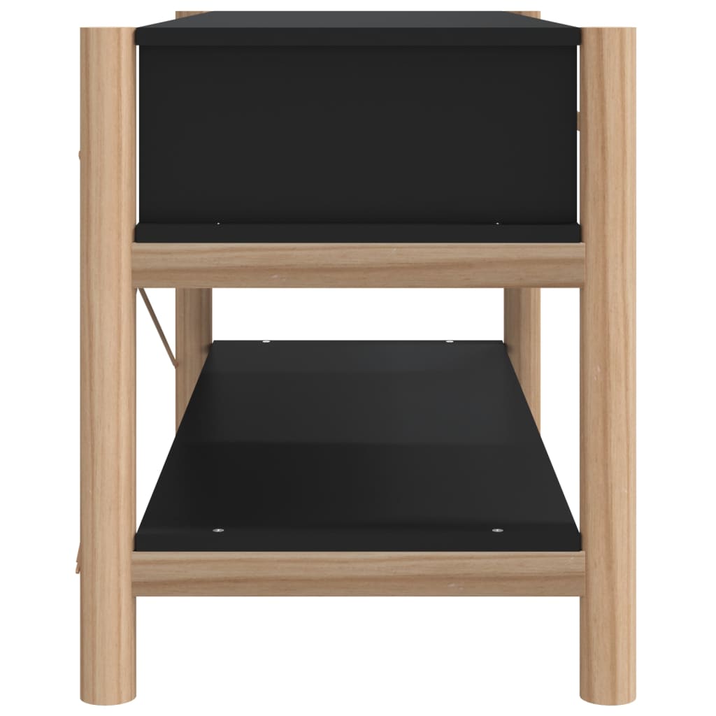 Meuble TV Noir 82x38x45 cm Bois d'ingénierie - XIOS