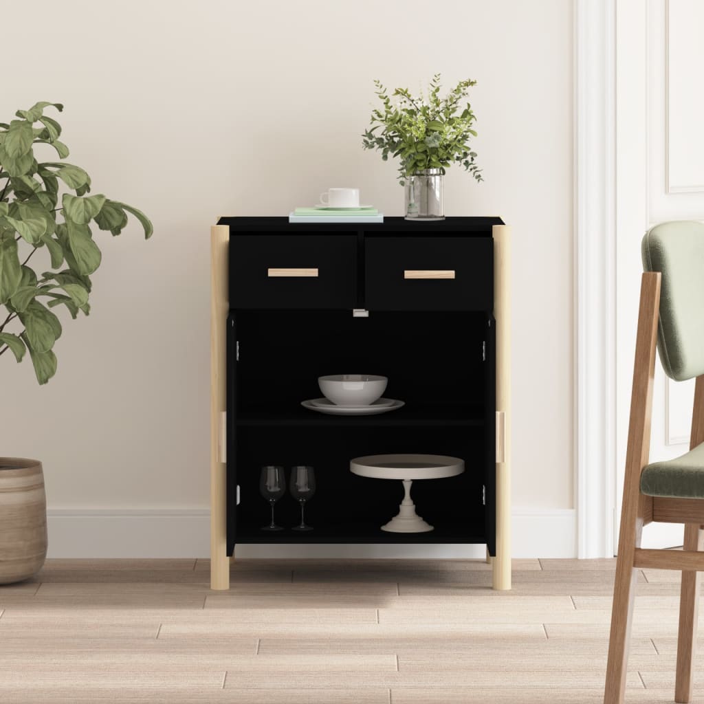 Buffet Noir 62x38x75 cm Bois d'ingénierie - XIOS
