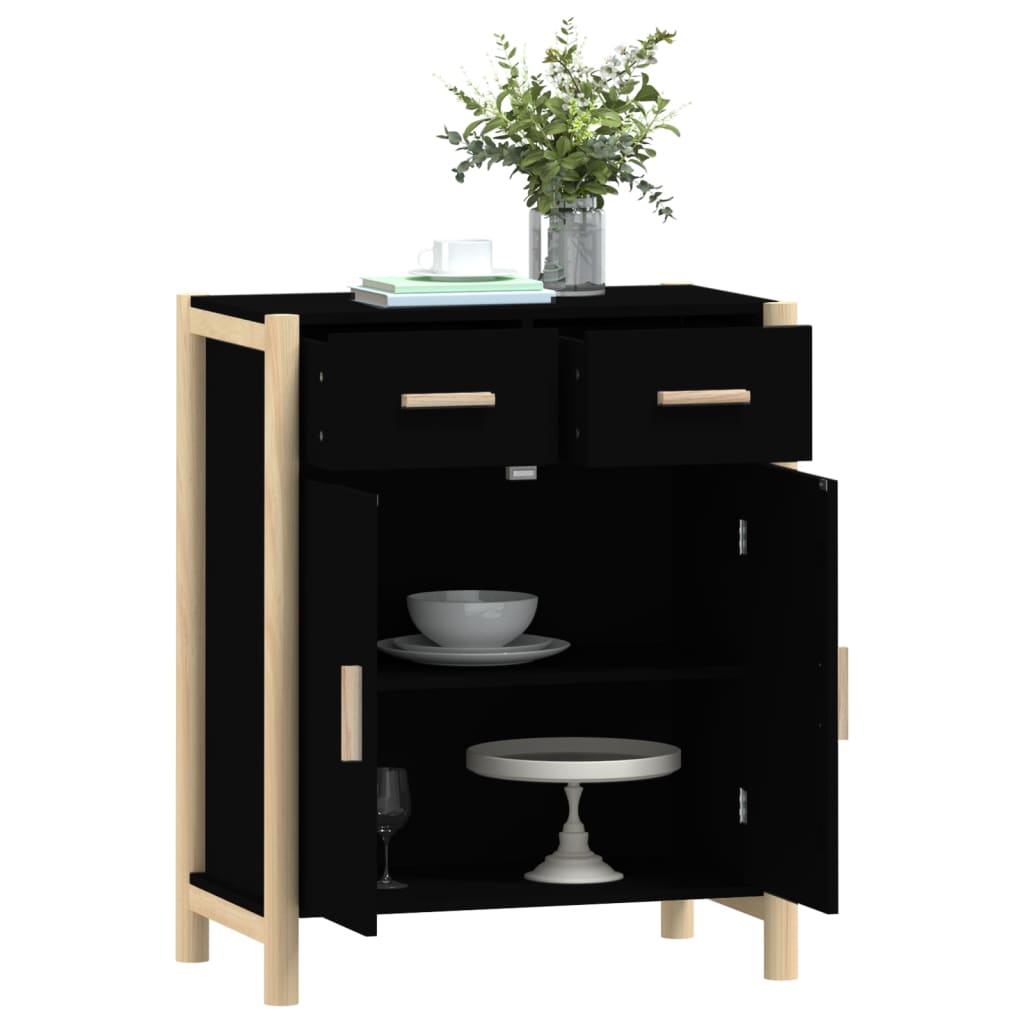 Buffet Noir 62x38x75 cm Bois d'ingénierie - XIOS