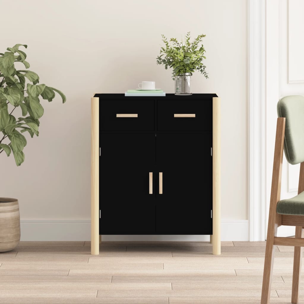 Buffet Noir 62x38x75 cm Bois d'ingénierie - XIOS