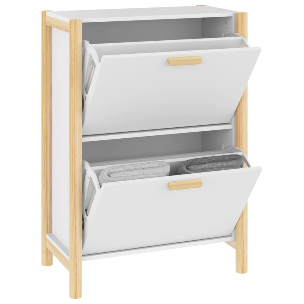 Armoire à chaussures Blanc 57,5x33x80 cm Bois d'ingénierie - XIOS