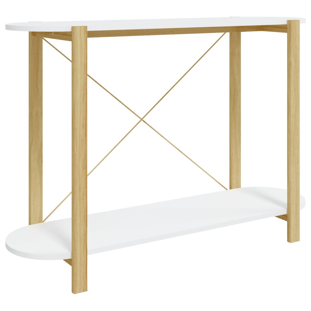 Table console Blanc 110x38x75 cm Bois d'ingénierie - XIOS
