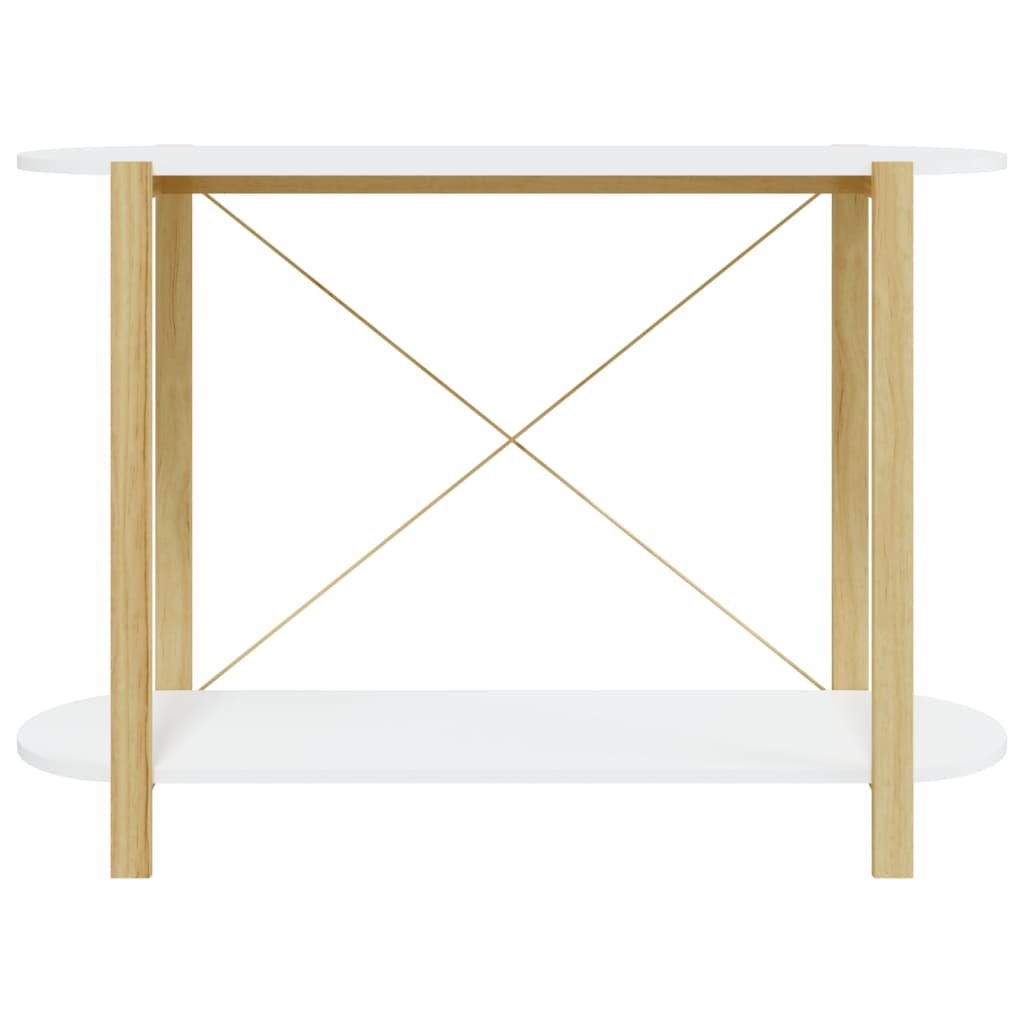 Table console Blanc 110x38x75 cm Bois d'ingénierie - XIOS