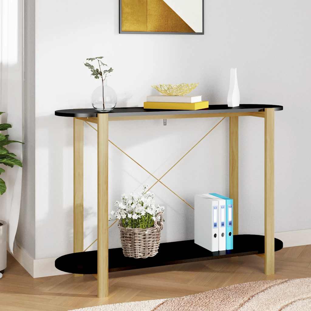 Table console Noir 110x38x75 cm Bois d'ingénierie - XIOS