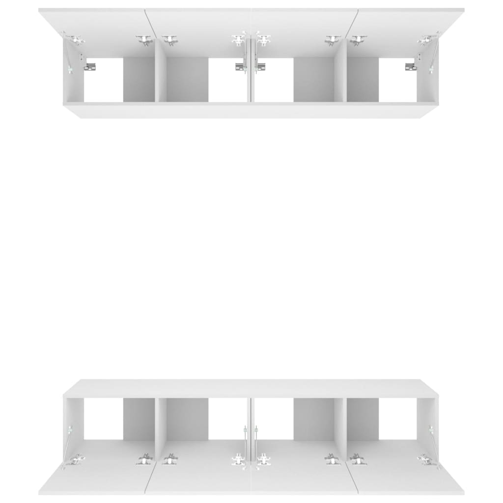 Meubles TV 4 pcs blanc 80x30x30 cm bois d'ingénierie - XIOS