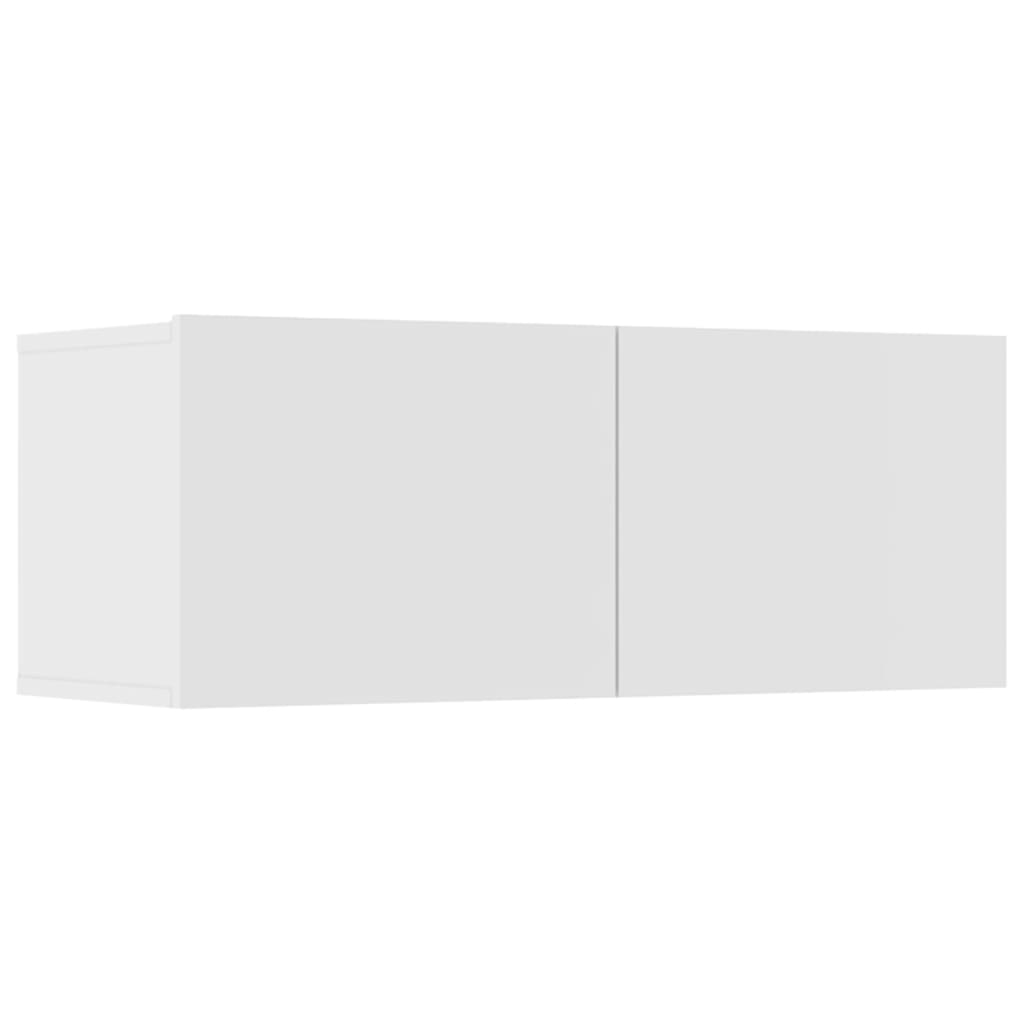 Meubles TV 4 pcs blanc 80x30x30 cm bois d'ingénierie - XIOS