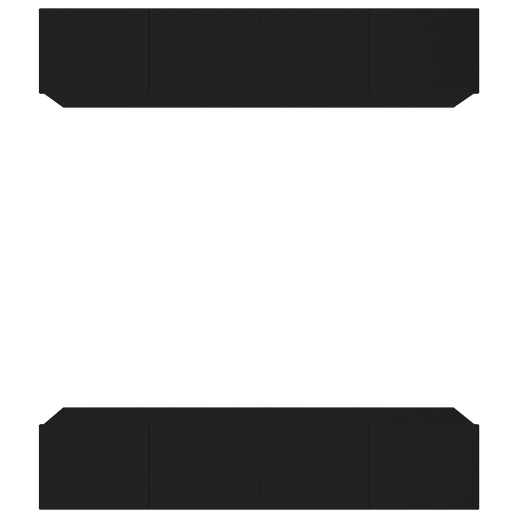 Meubles TV 4 pcs Noir 80x30x30 cm Bois d'ingénierie - XIOS