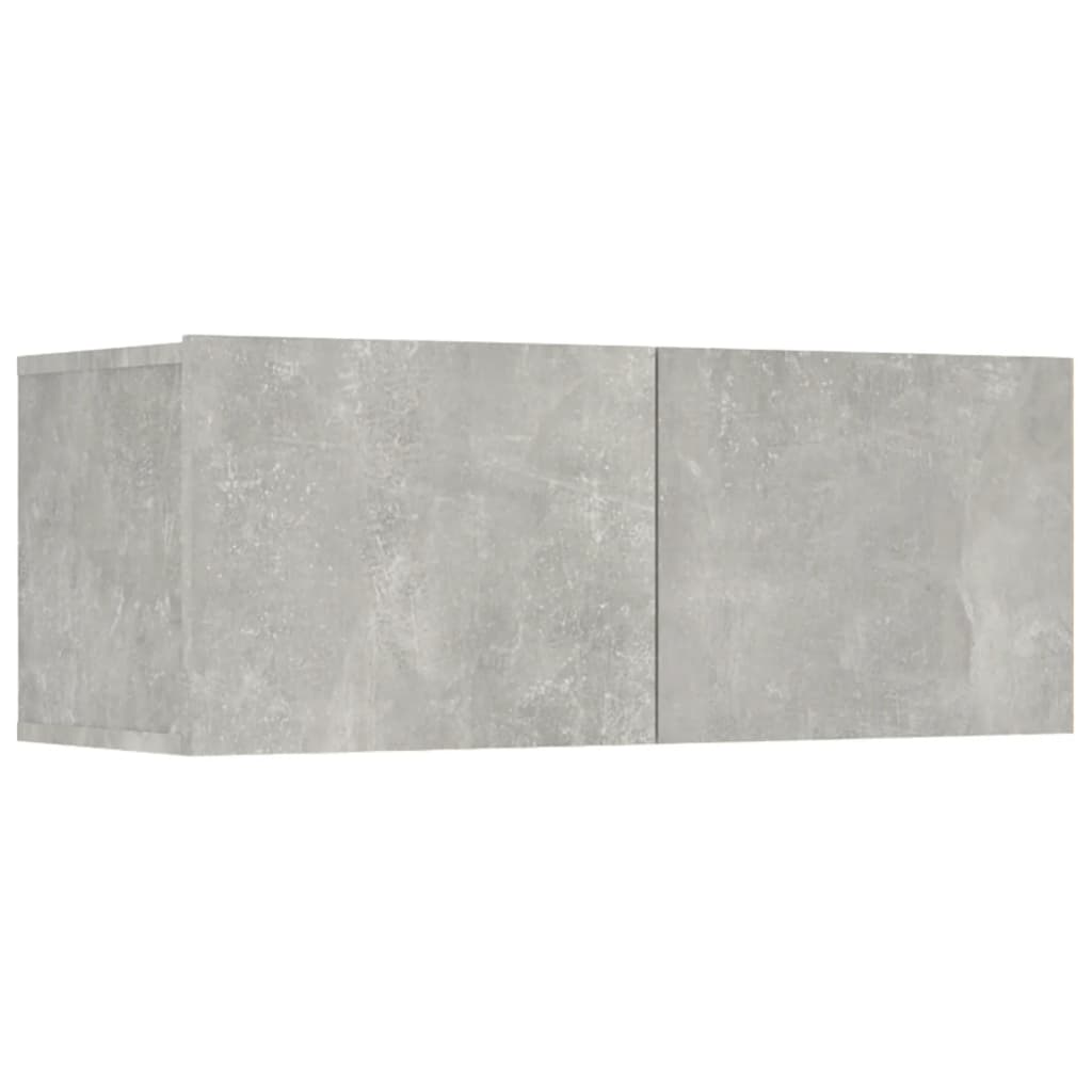 Meubles TV 4 pcs gris béton 80x30x30 cm bois d'ingénierie - XIOS