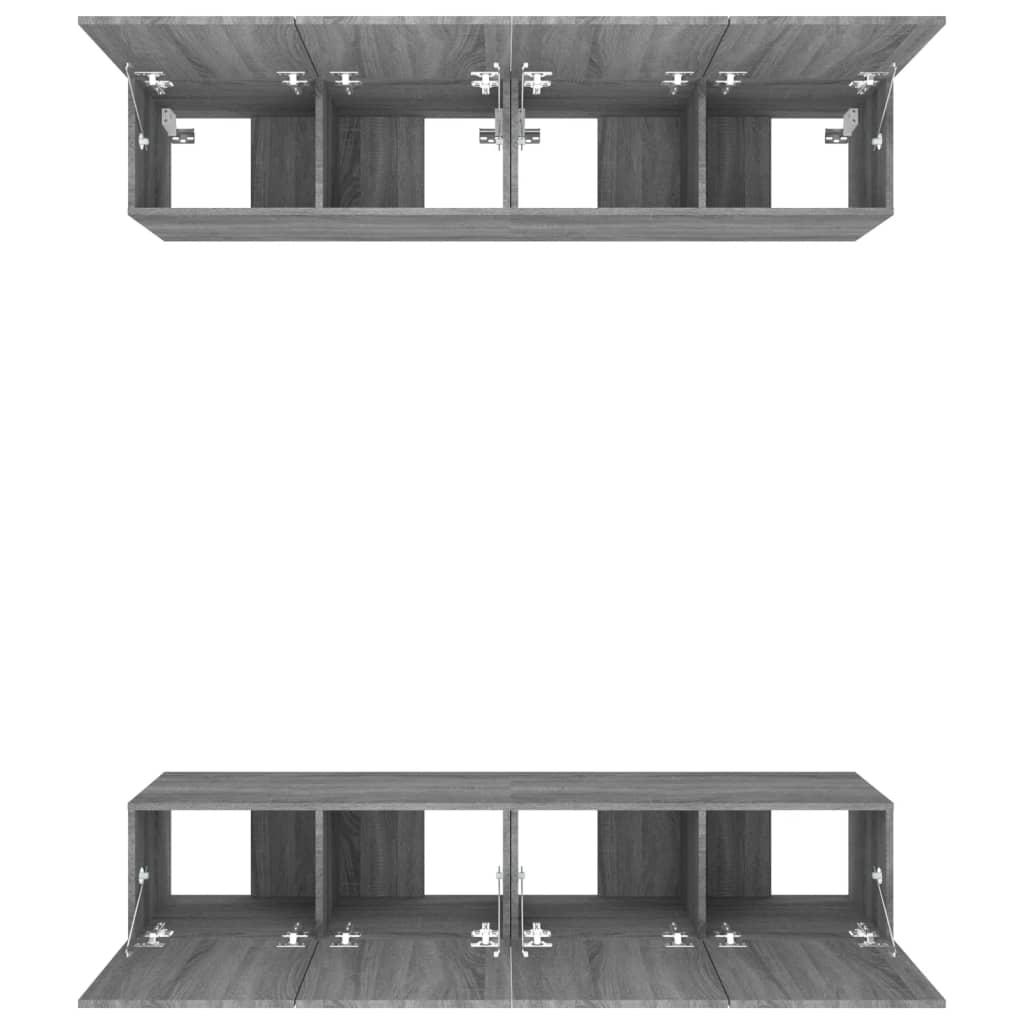 Meubles TV 4 pcs sonoma gris 80x30x30 cm bois d'ingénierie - XIOS