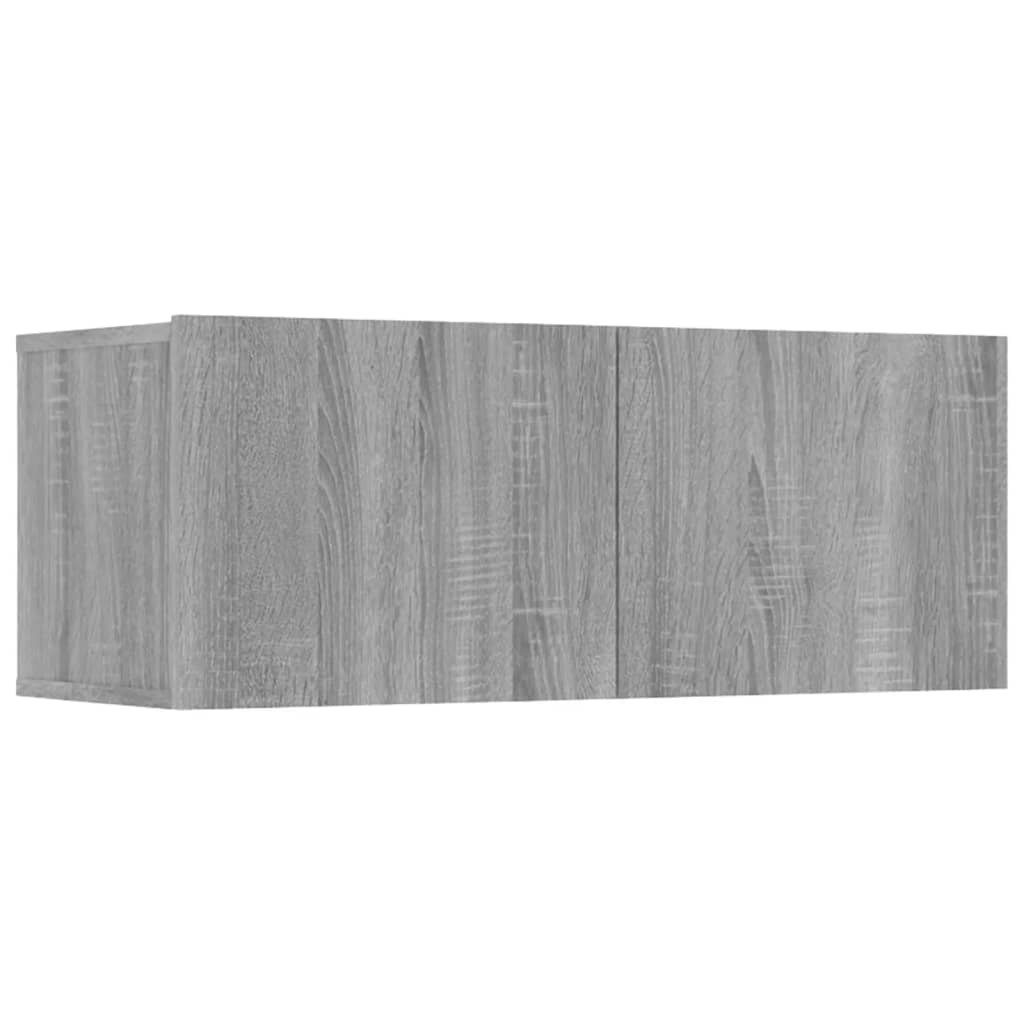 Meubles TV 4 pcs sonoma gris 80x30x30 cm bois d'ingénierie - XIOS