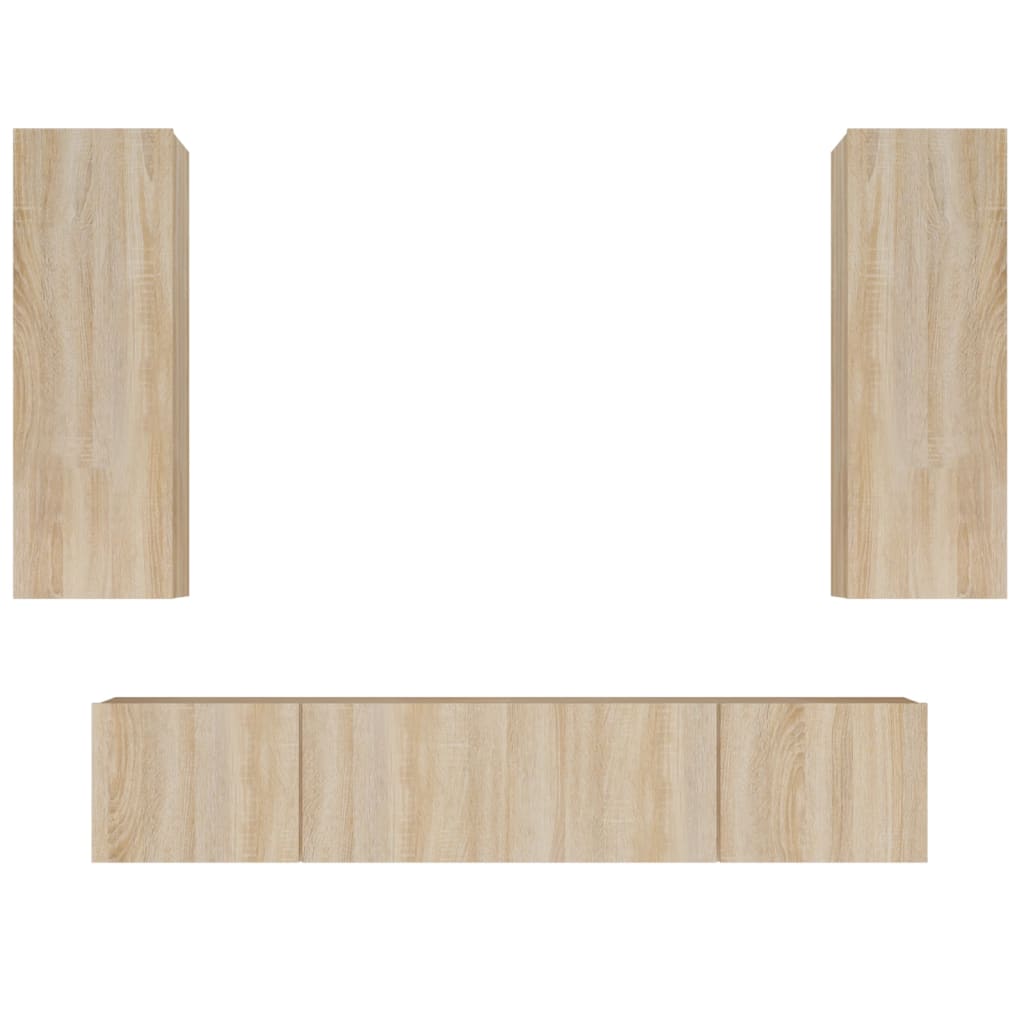 Ensemble de meubles TV 4 pcs Chêne sonoma Bois d'ingénierie - XIOS