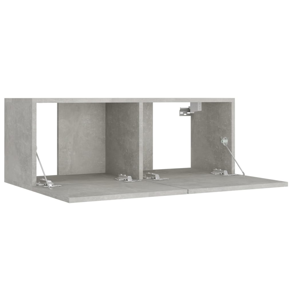 Ensemble de meubles TV 8 pcs Gris béton Bois d'ingénierie - XIOS