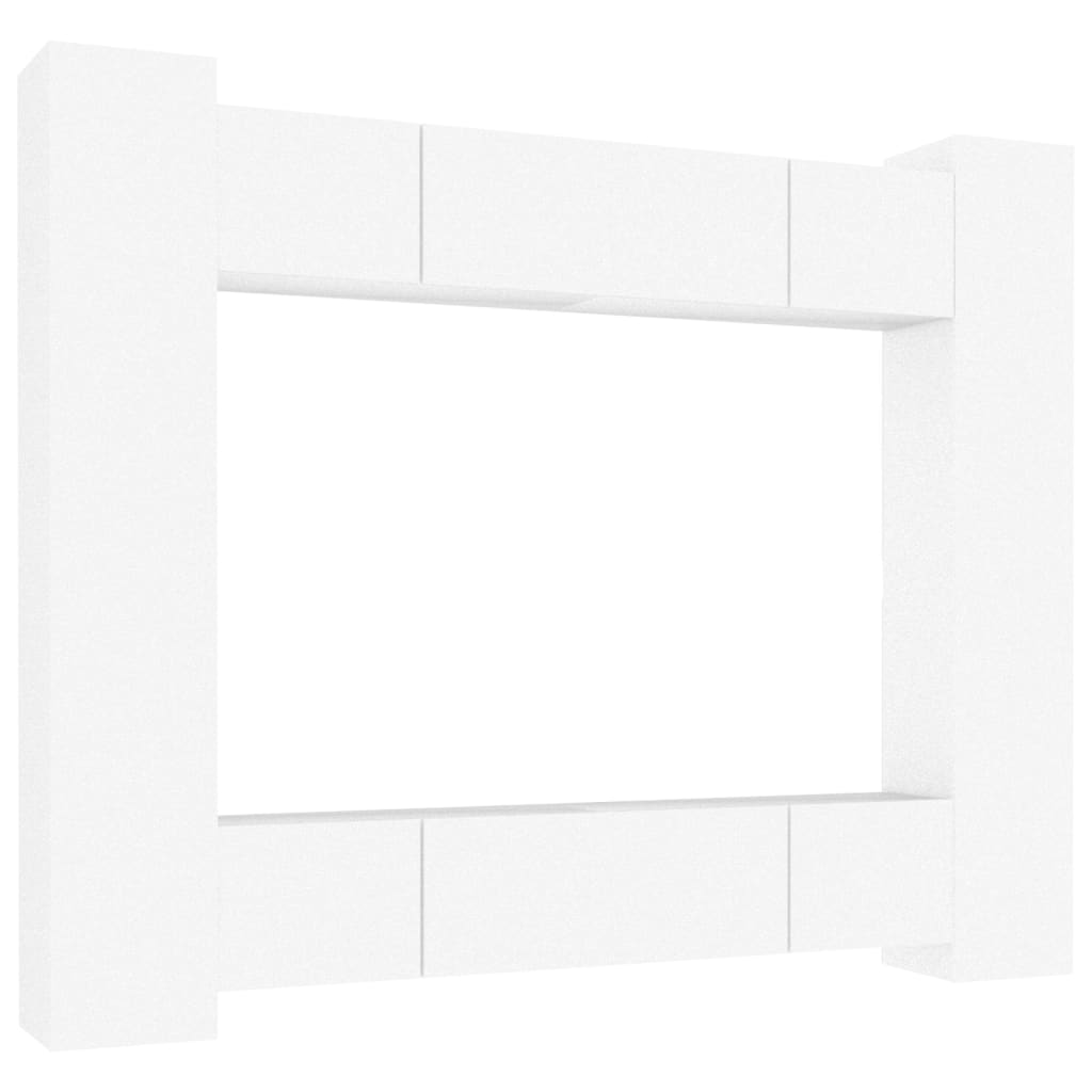 Ensemble de meubles TV 8 pcs Blanc Bois d'ingénierie - XIOS