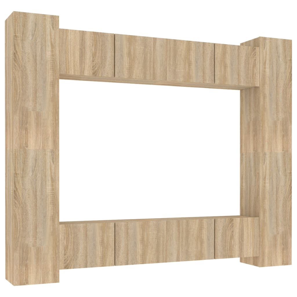 Ensemble de meubles TV 8 pcs Chêne sonoma Bois d'ingénierie - XIOS
