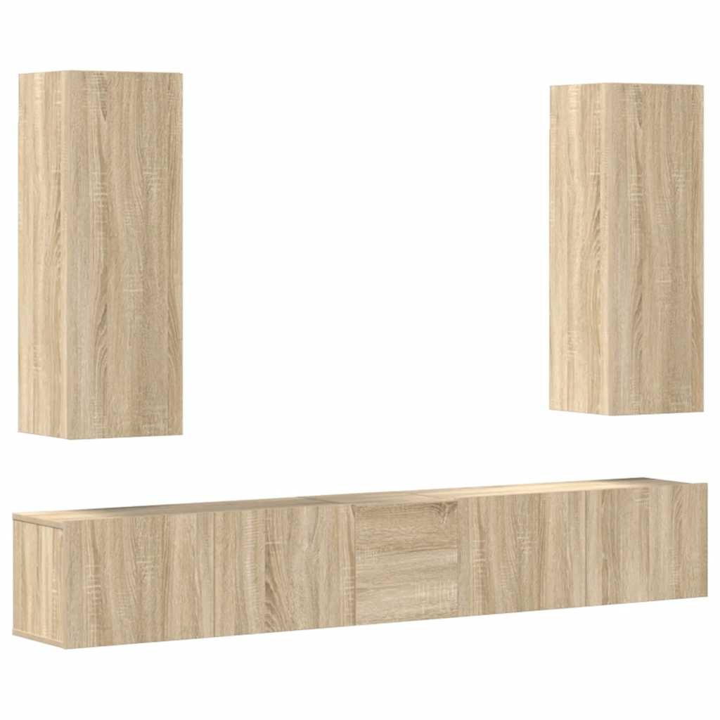 Ensemble de meubles TV 5 pcs Chêne sonoma Bois d'ingénierie - XIOS