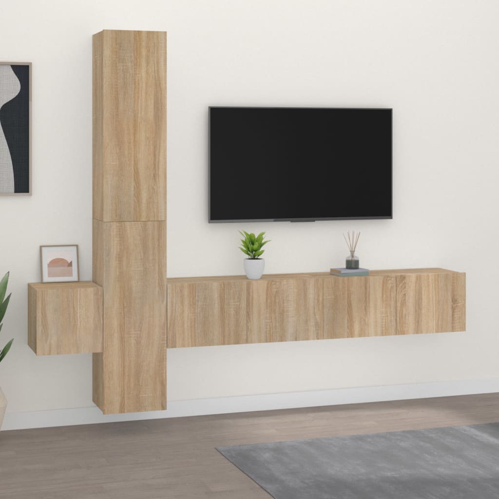 Ensemble de meubles TV 5 pcs Chêne sonoma Bois d'ingénierie - XIOS