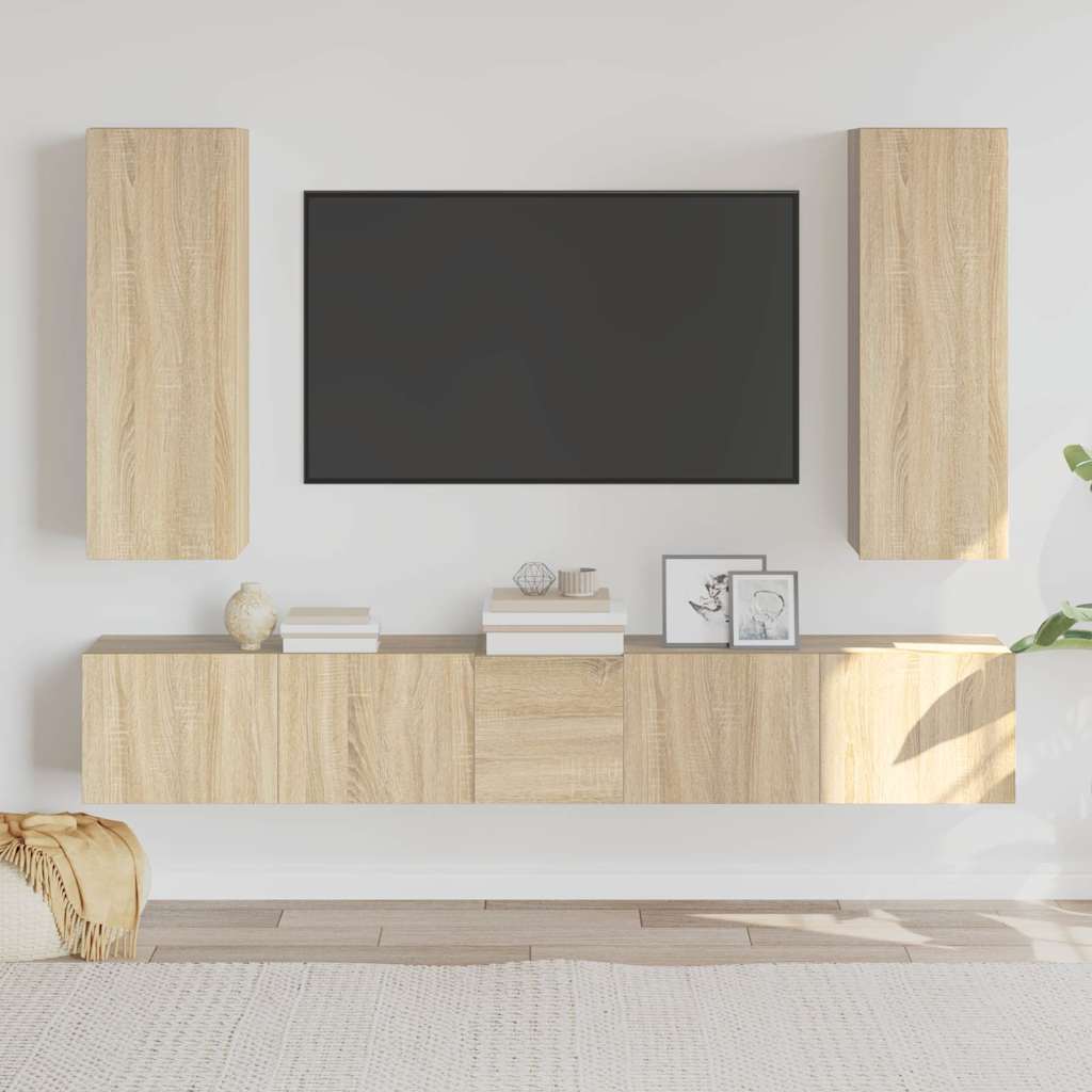 Ensemble de meubles TV 5 pcs Chêne sonoma Bois d'ingénierie - XIOS