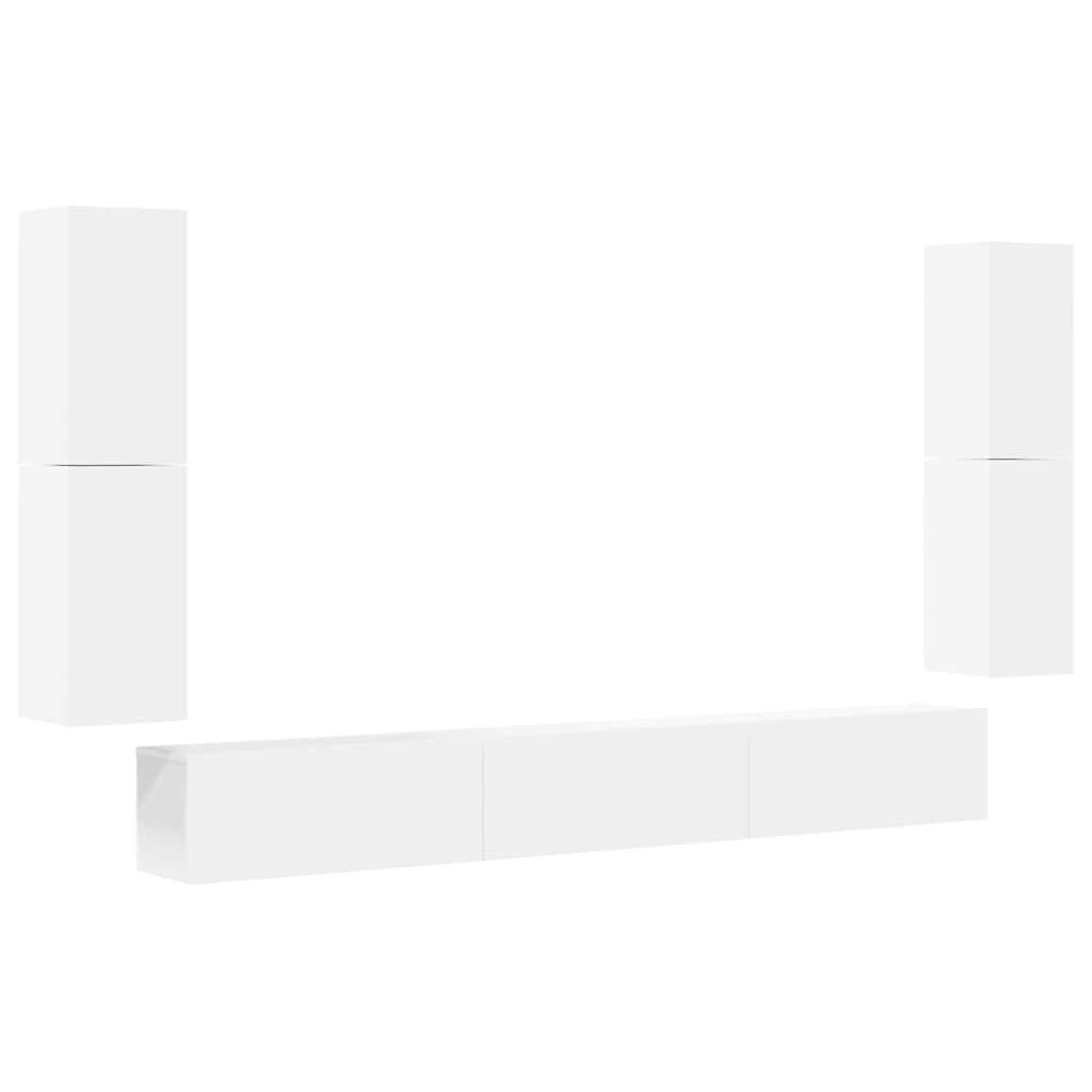 Ensemble de meubles TV 7 pcs Blanc Bois d'ingénierie - XIOS