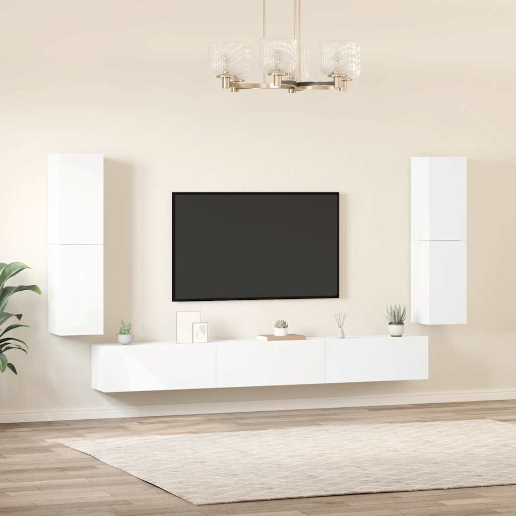 Ensemble de meubles TV 7 pcs Blanc Bois d'ingénierie - XIOS