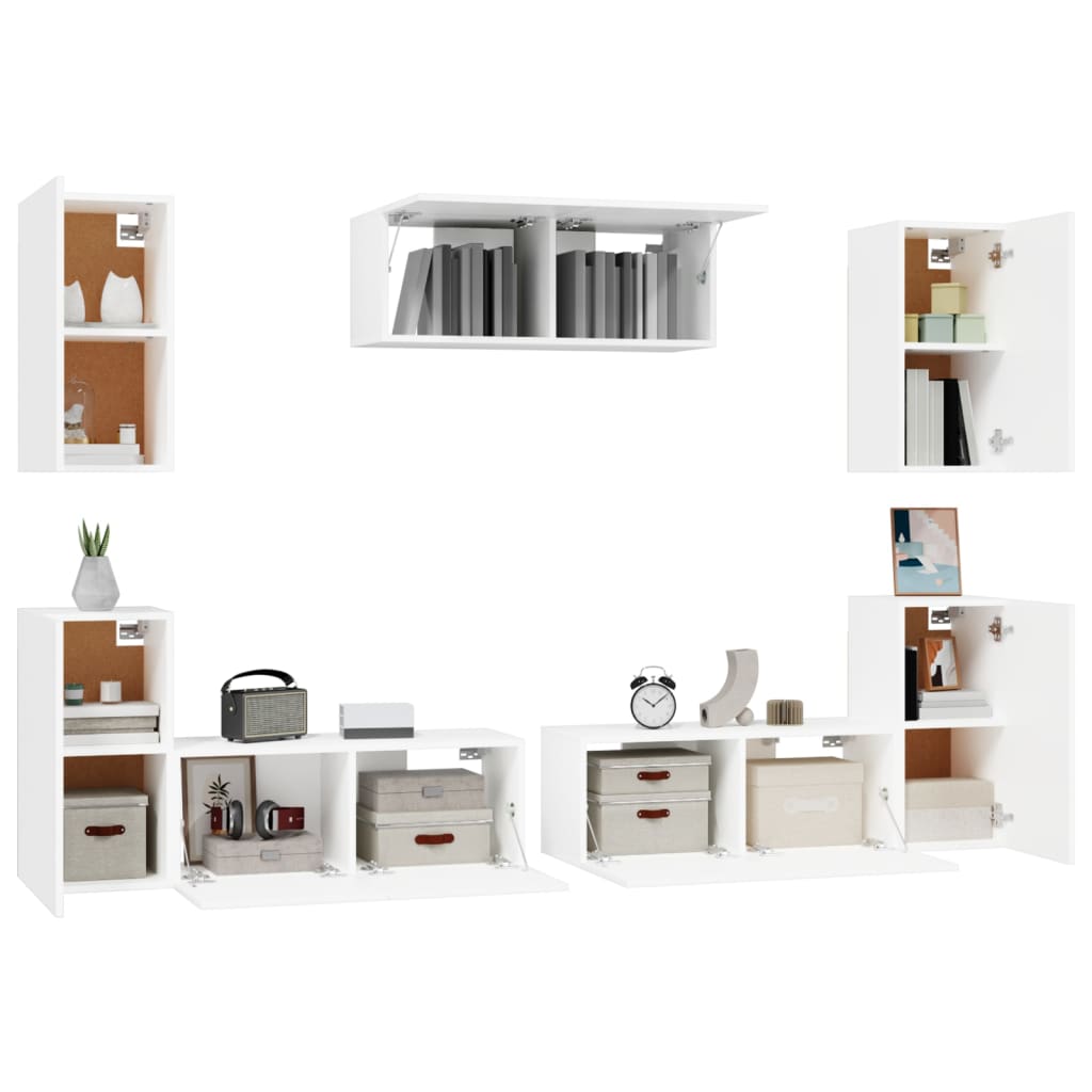 Ensemble de meubles TV 7 pcs Blanc Bois d'ingénierie - XIOS