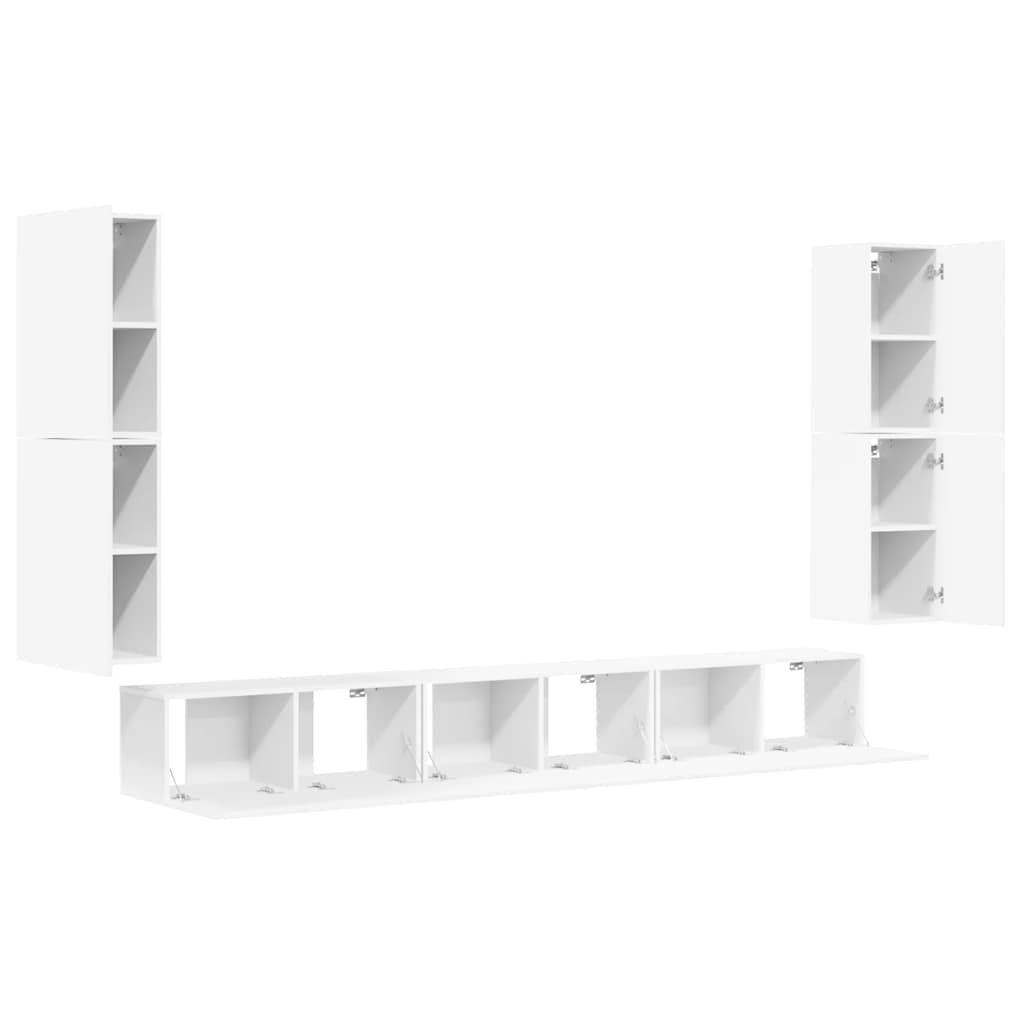 Ensemble de meubles TV 7 pcs Blanc Bois d'ingénierie - XIOS