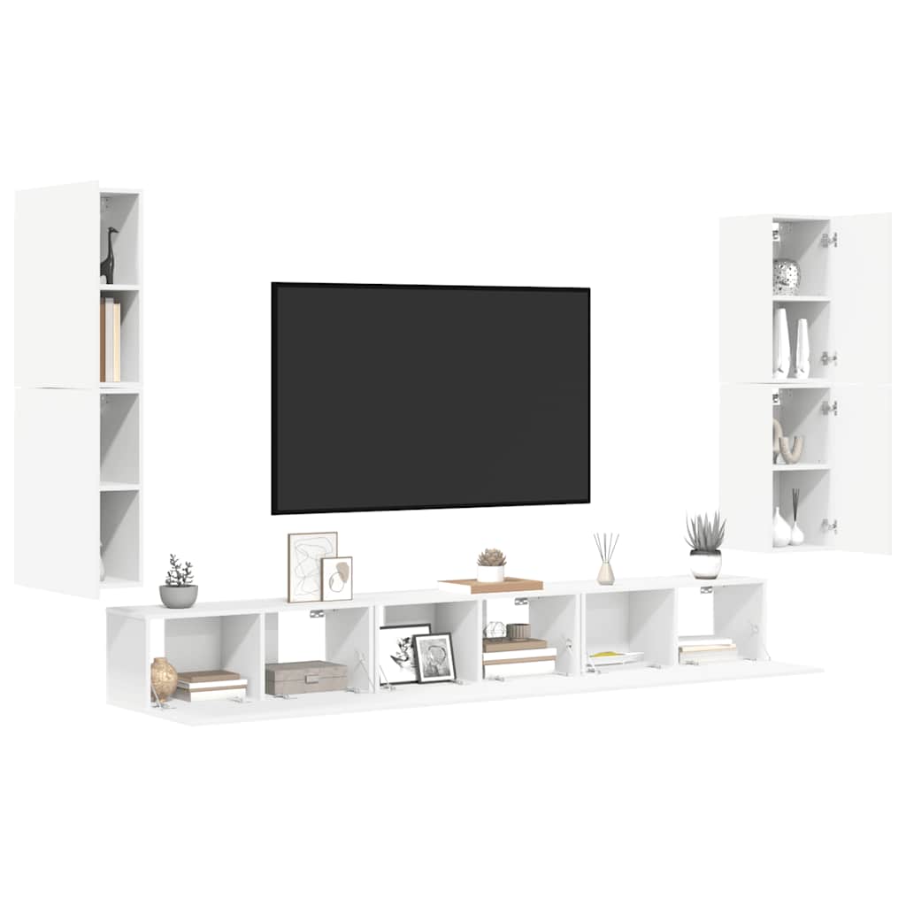 Ensemble de meubles TV 7 pcs Blanc Bois d'ingénierie - XIOS