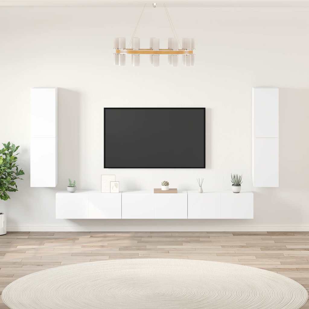 Ensemble de meubles TV 7 pcs Blanc Bois d'ingénierie - XIOS