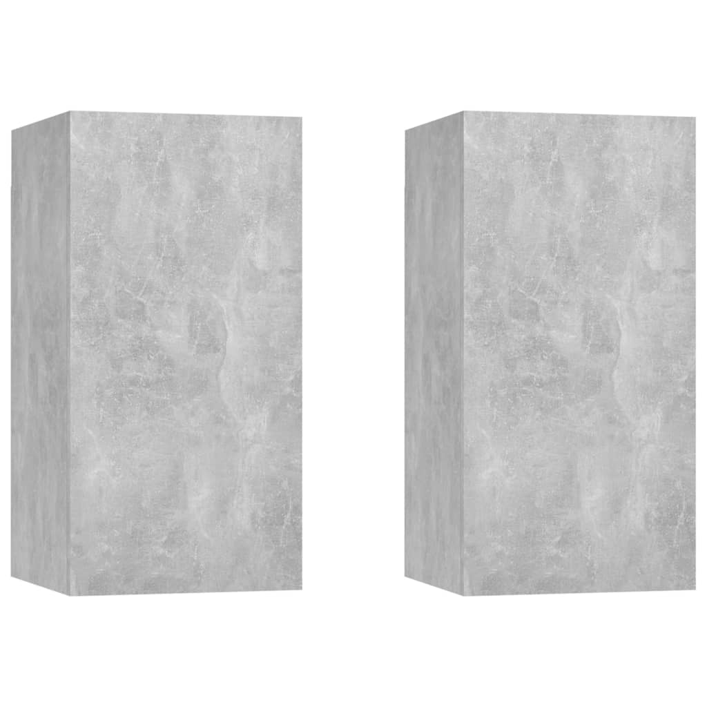 Ensemble de meubles TV 4 pcs Gris béton Bois d'ingénierie - XIOS