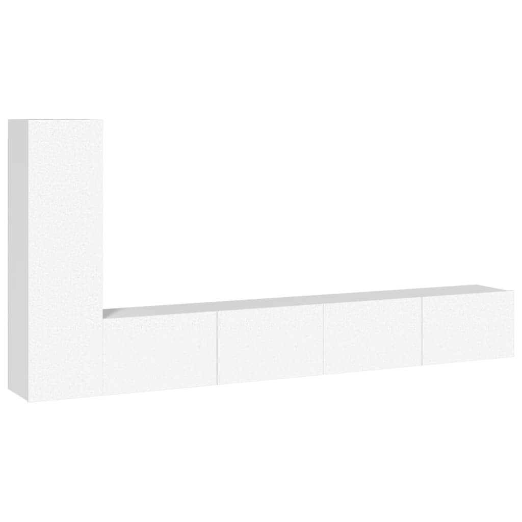 Ensemble de meubles TV 3 pcs Blanc Bois d'ingénierie