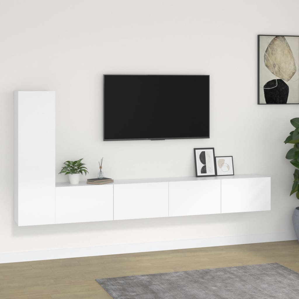 Ensemble de meubles TV 3 pcs Blanc Bois d'ingénierie - XIOS